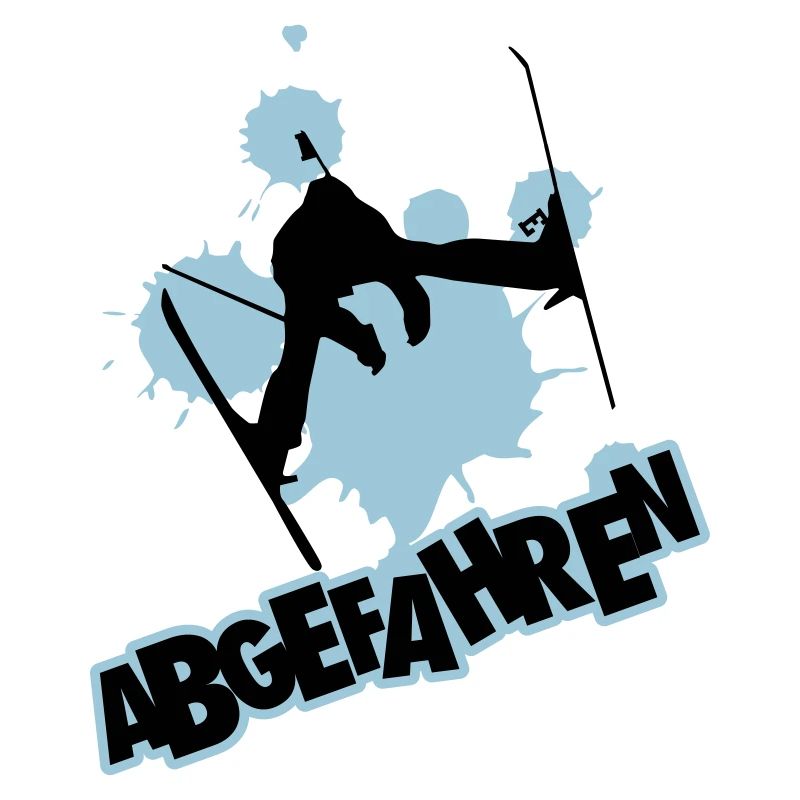 Skifahrer: abgefahren