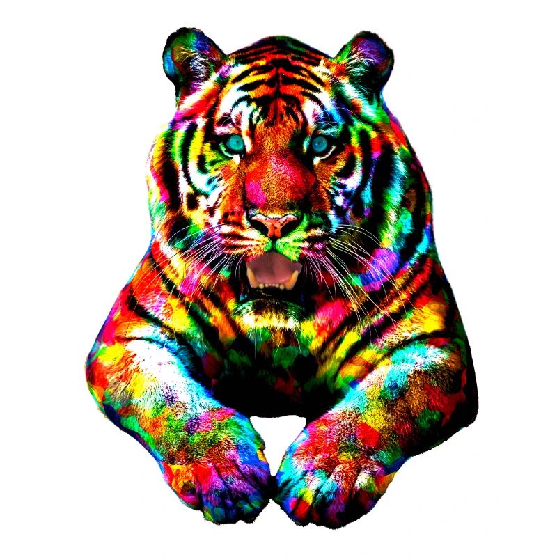 Tiger bunt Regenbogen