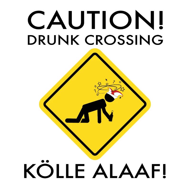 Carnival Costume Kölle Alaaf Cologne Caution Drunk