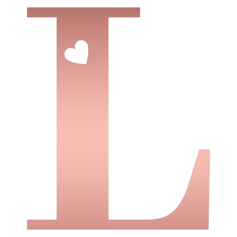 Buchstabe L roségold