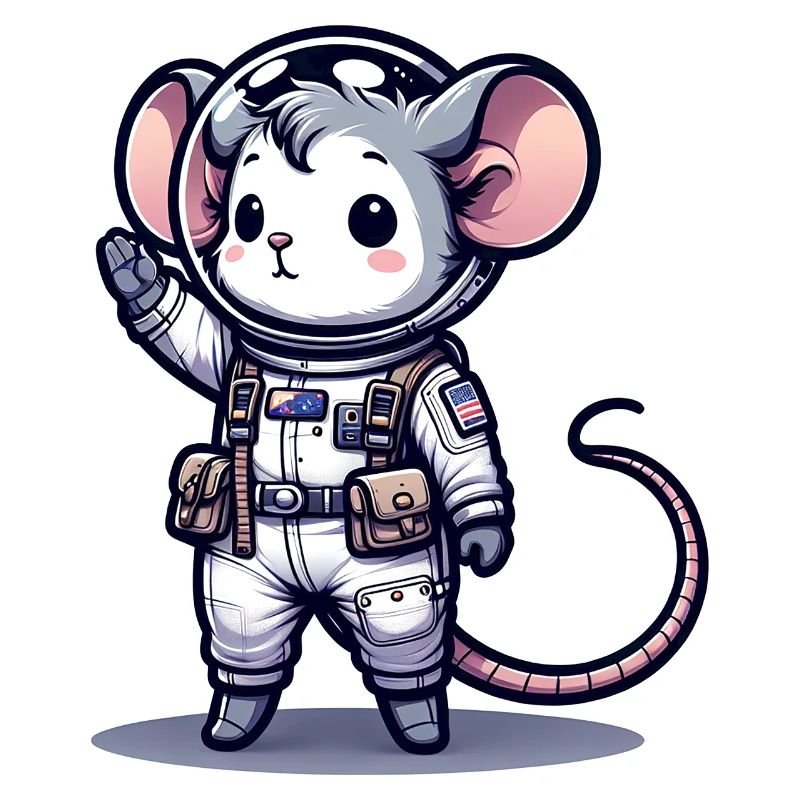 Cute Mouse Astronaut