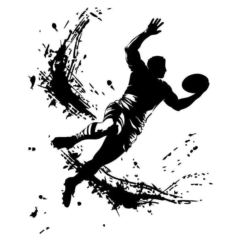 Rugby Splash Silhouette