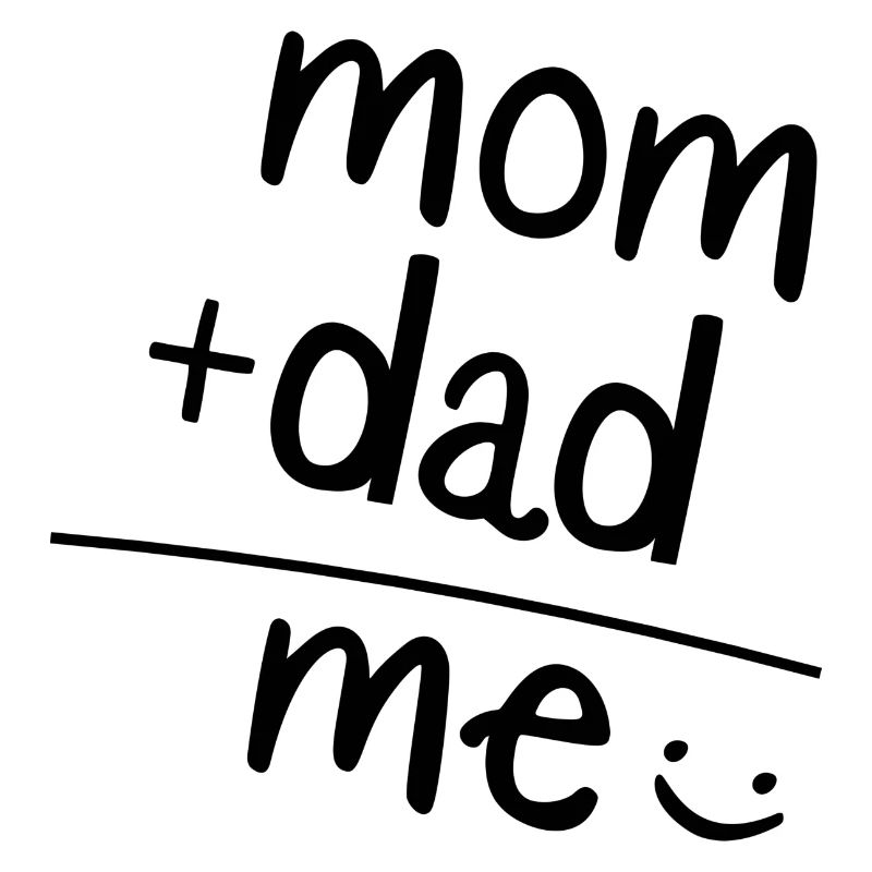 mom + dad = me