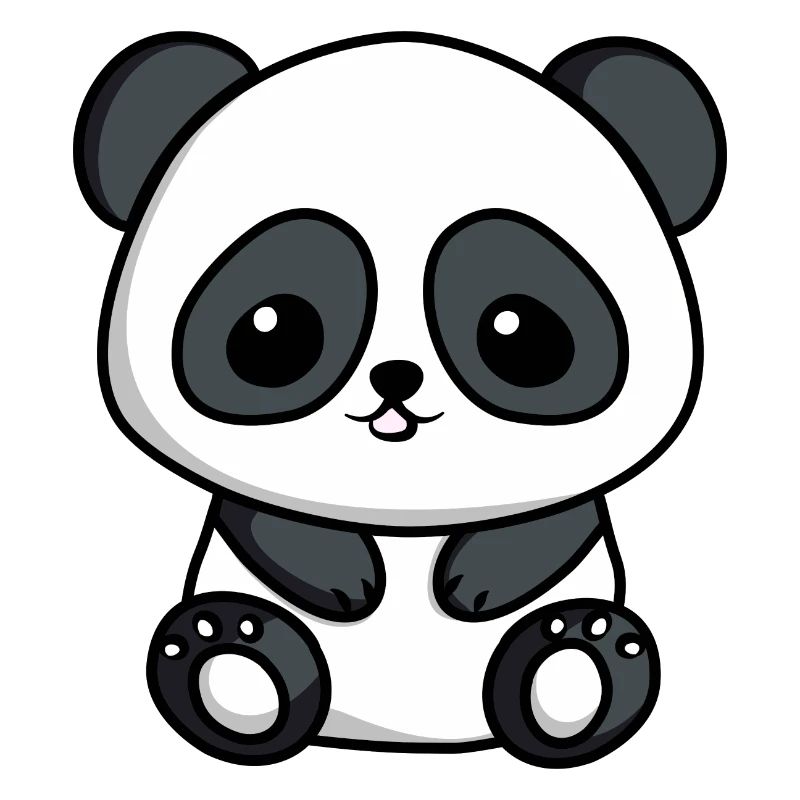 Süßer Chibi-Panda | Niedliches Panda-Design