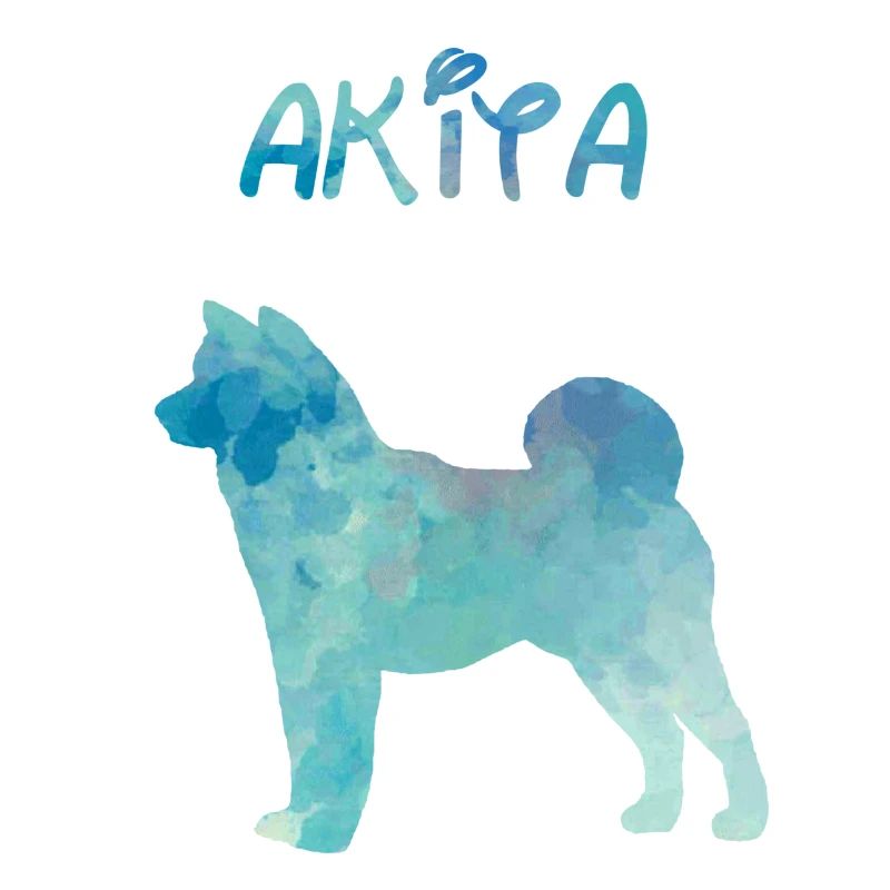 Akita in Aquarell
