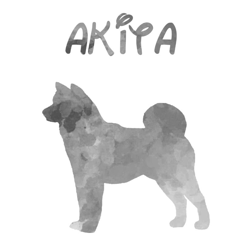 Akita in Aquarell