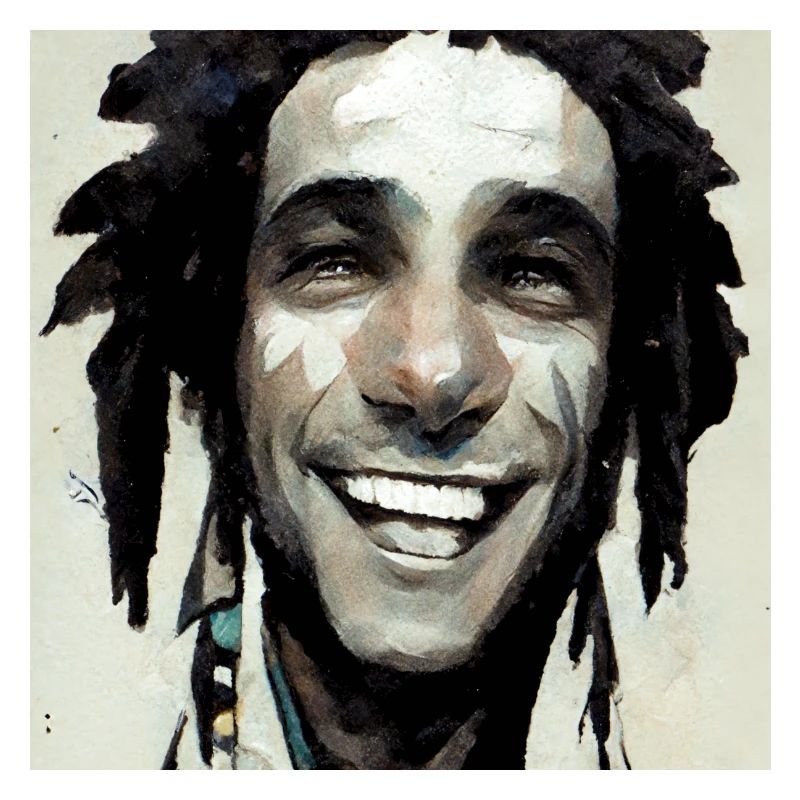 Rastafari Sketch Painting