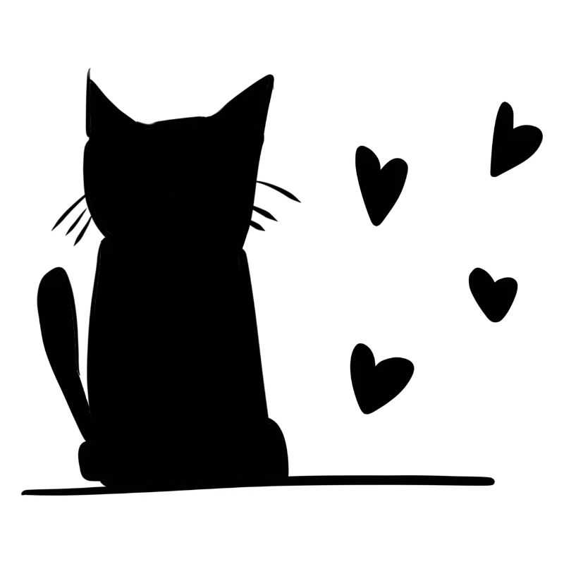 Katze Herzen Symbol