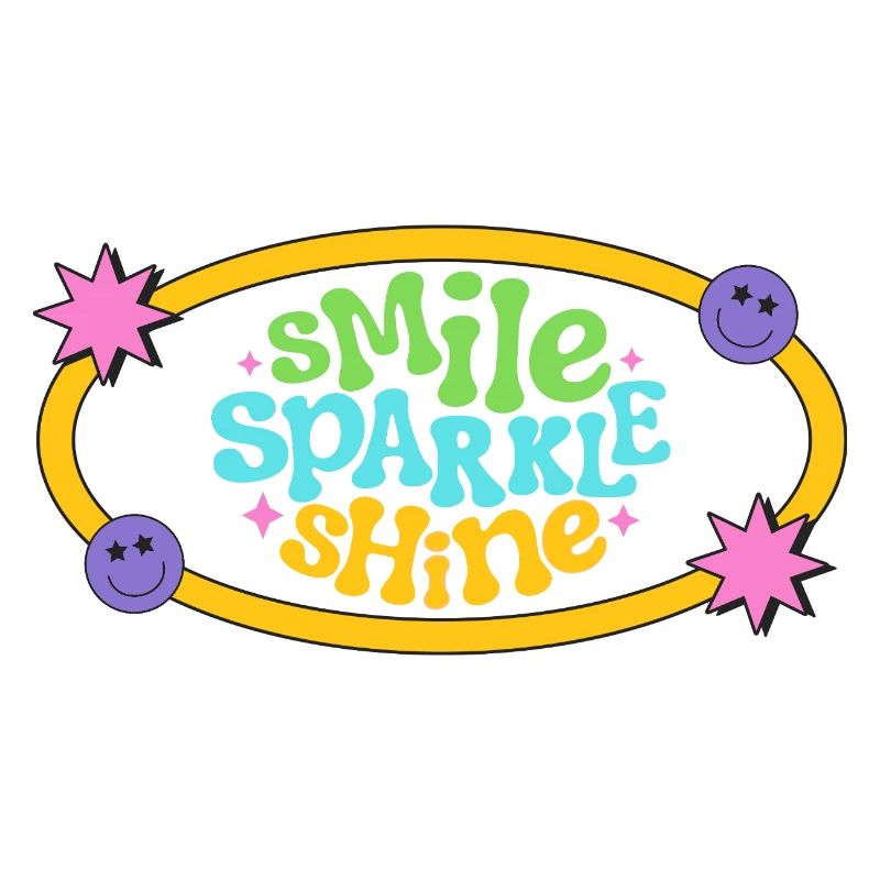 Conception de texte de sourire rétro coloré