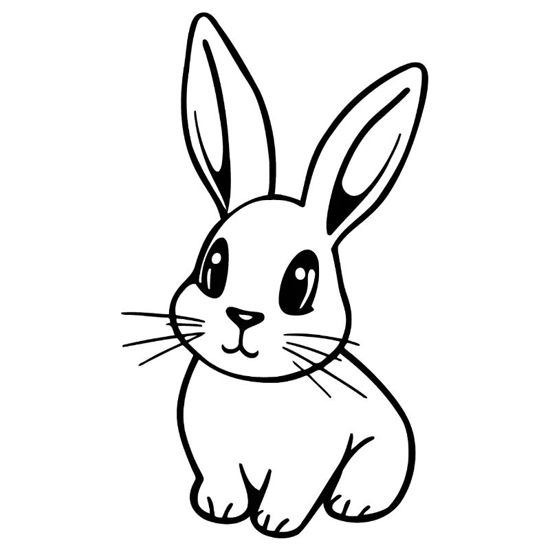 Süßer weißer Osterhase