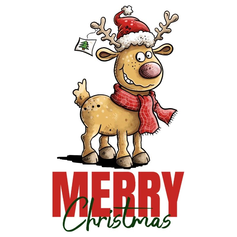 Merry Christmas Rentier Weihnachten 