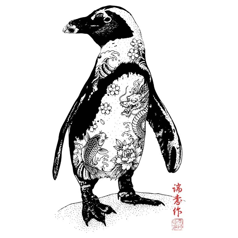 Tattoo Kunst Pinguin