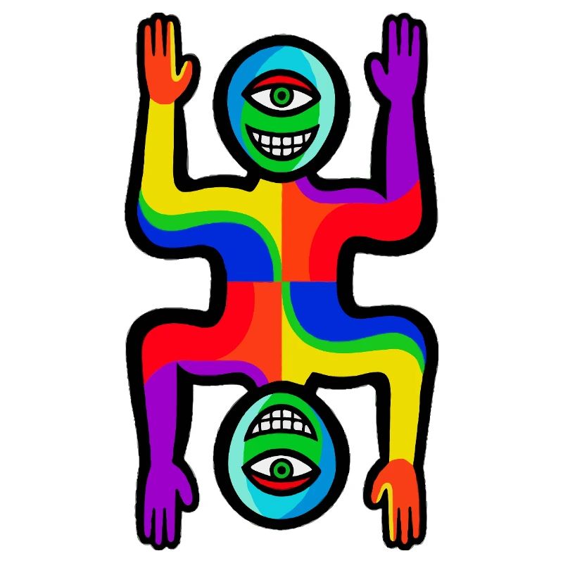 Rainbow Two Faces Figure