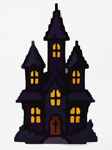 Spukschloss bei Nacht