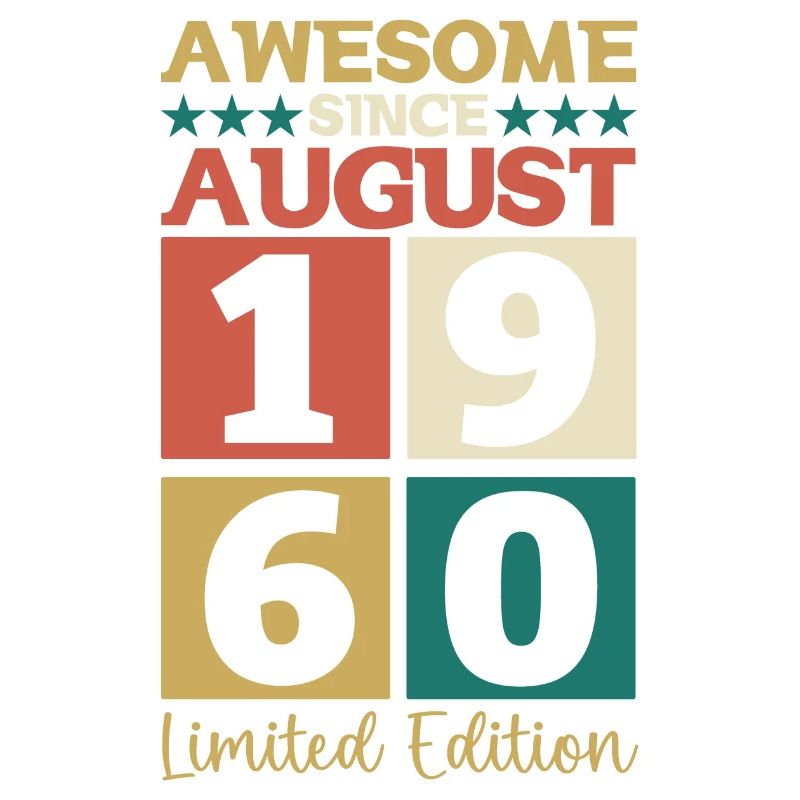 Awesome since August 1960 62. Geburtstag Geschenk