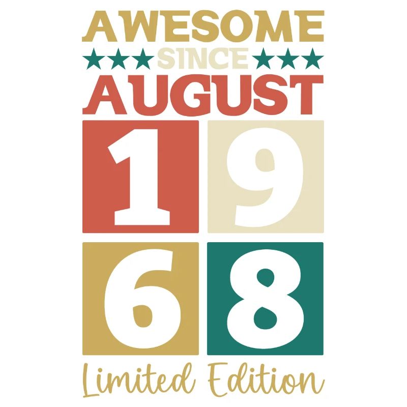 Awesome since August 1968 54. Geburtstag Geschenk
