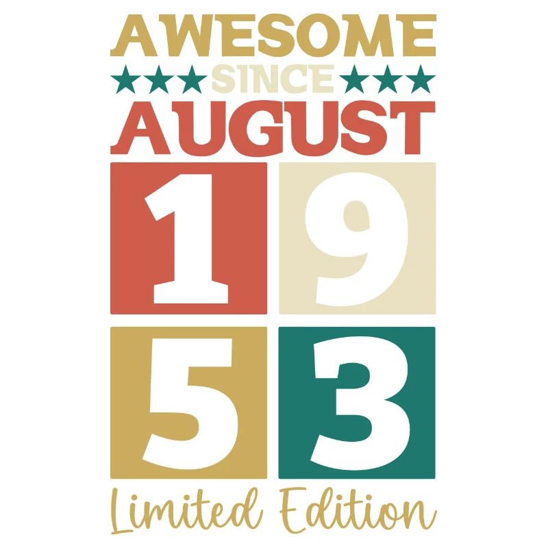 Awesome since August 1953 69. Geburtstag Geschenk