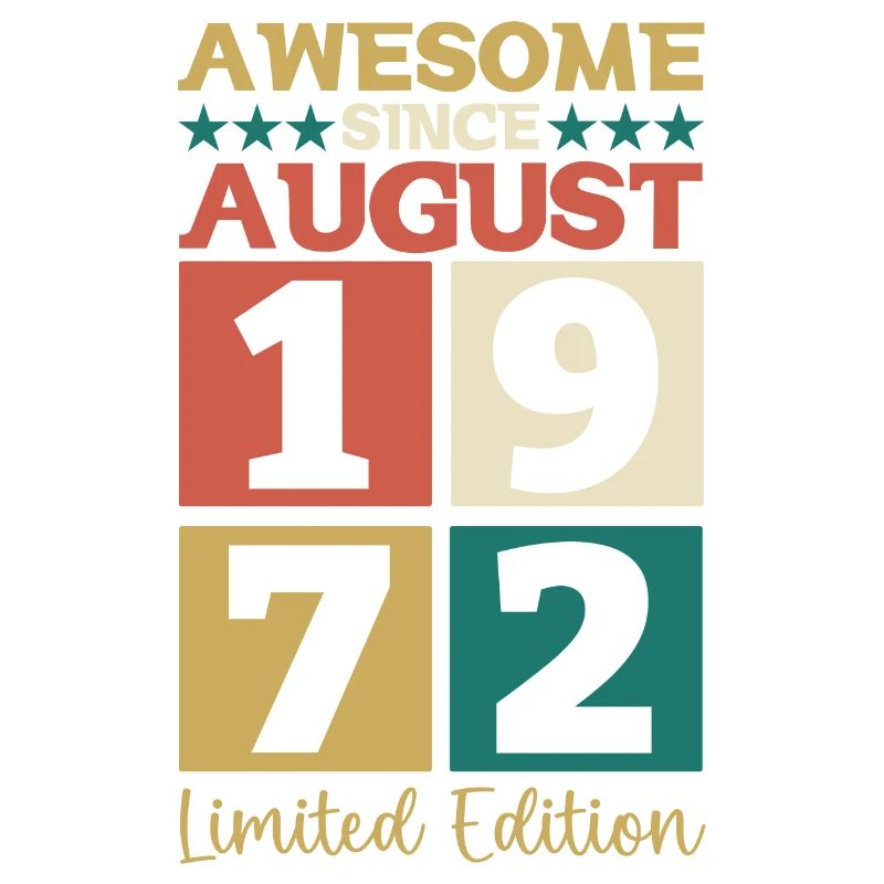 Awesome since August 1972 50. Geburtstag Geschenk