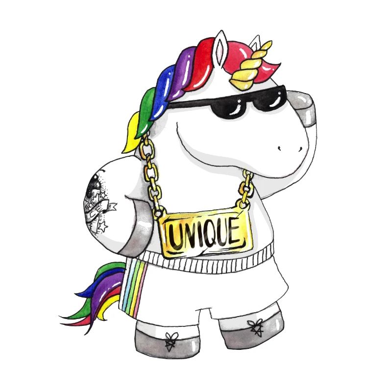 Unique Comic Einhorn