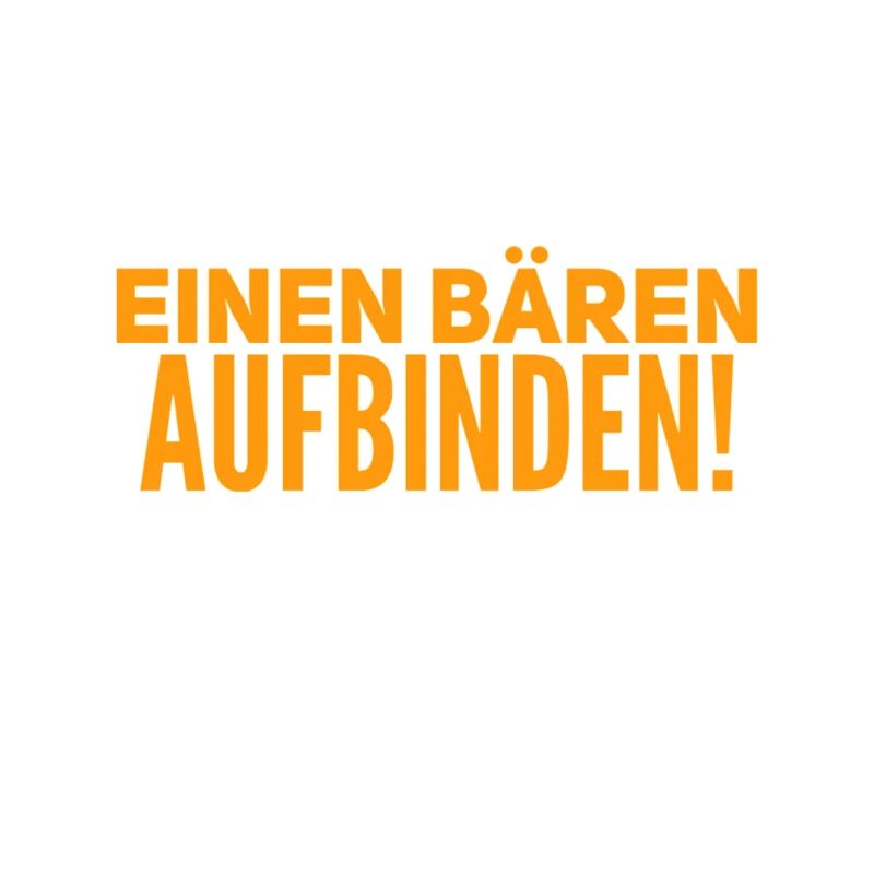 einen Bären aufbinden
