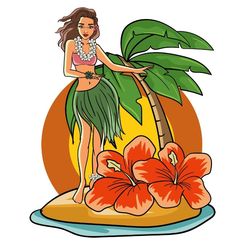 Hawaii Hula Mädchen