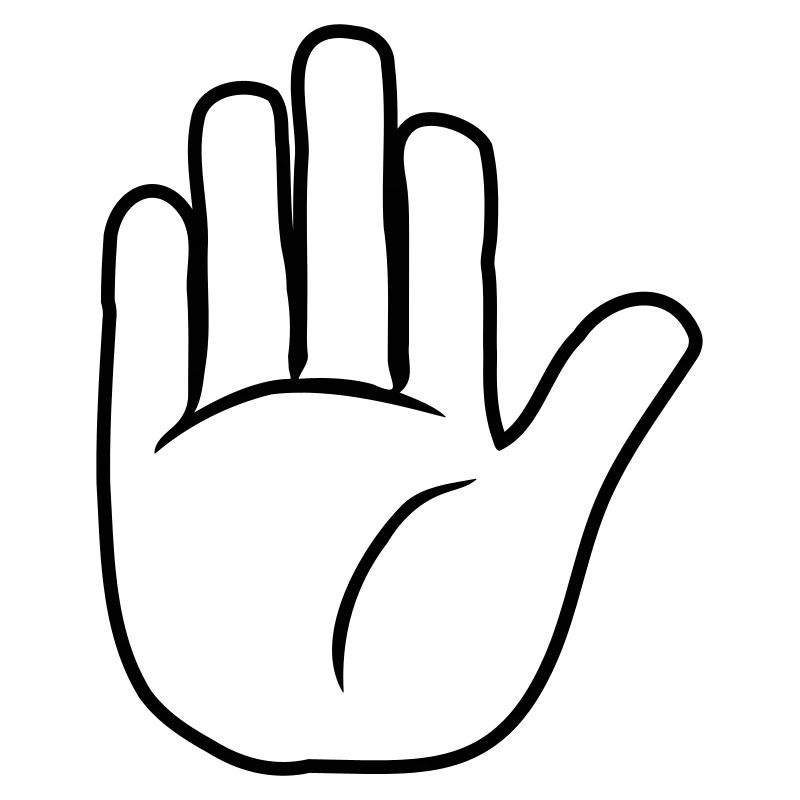 Hand Stop Zeichen