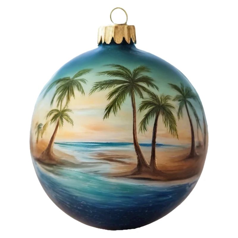 Weihnachtskugel mit Strand