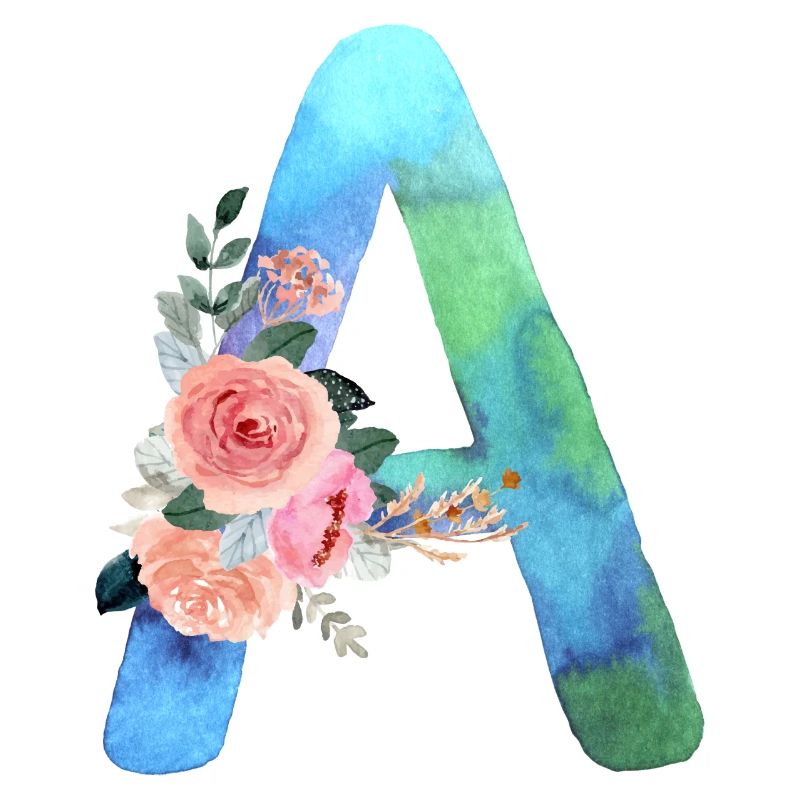 Buchstabe A Aquarell