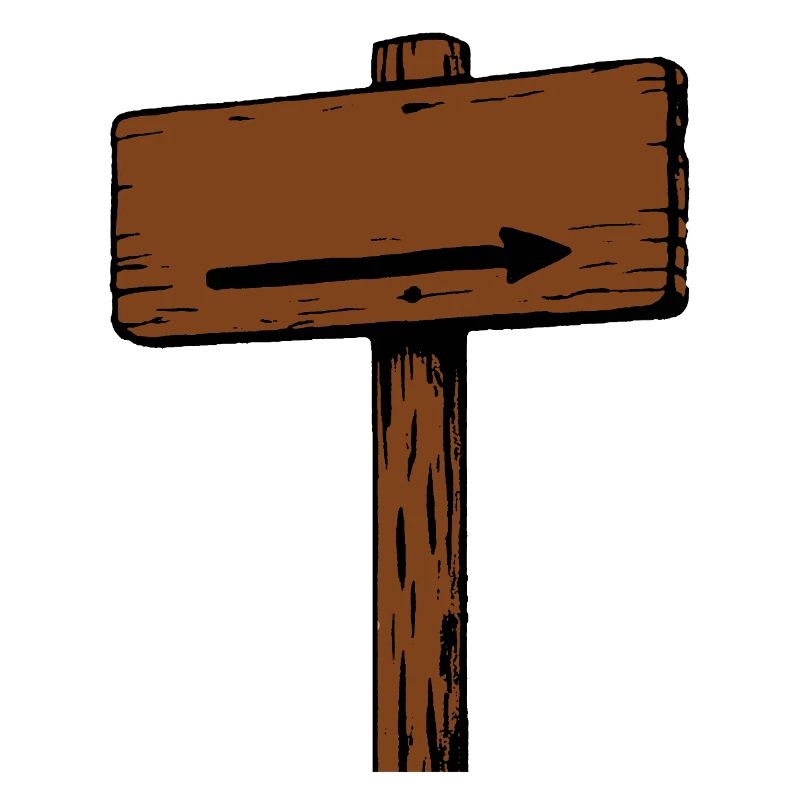Holzschild Wegweiser Richtungspfeil