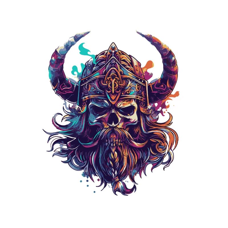 Wikinger Odin Totenkopf