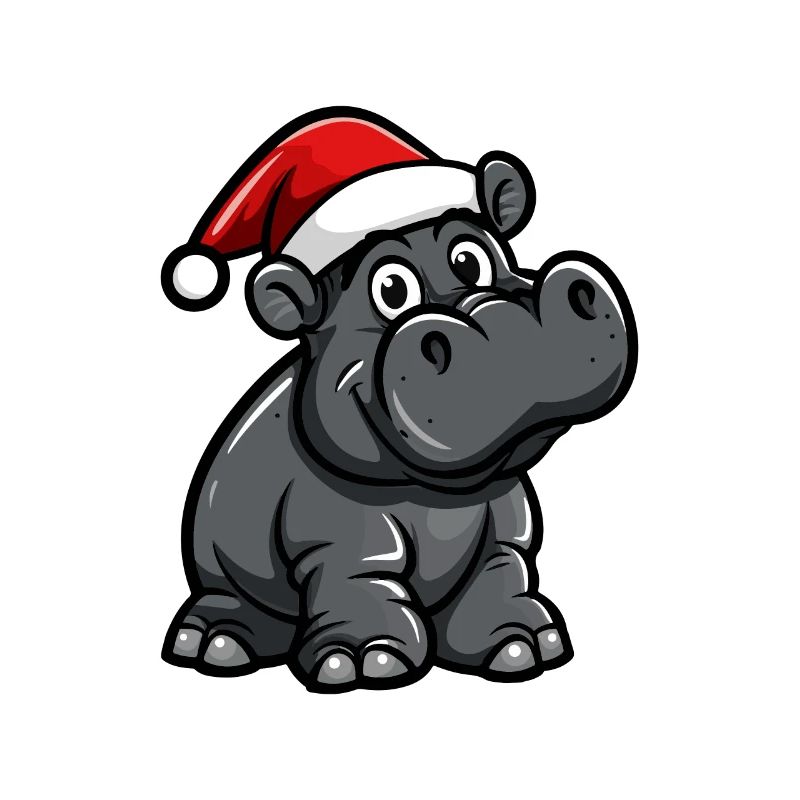 Nilpferd Weihnachten