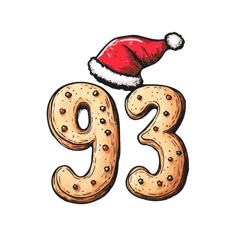 93 Zahl Weihnachten