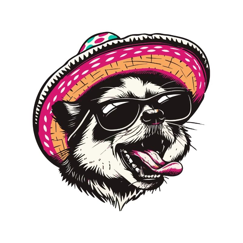 Stinktier Lustig Sombrero