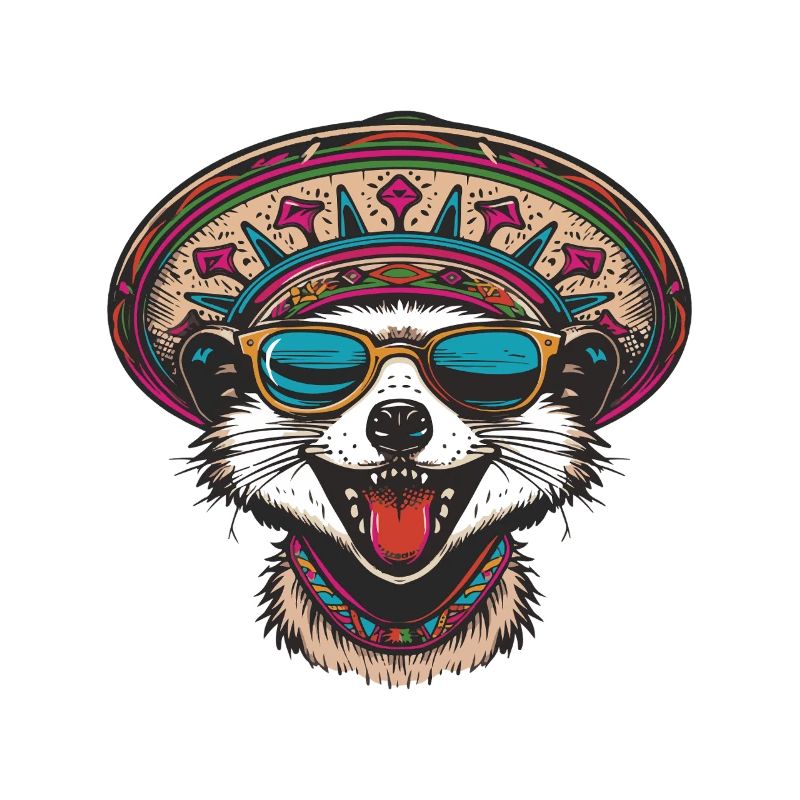 Erdmännchen Lustig Sombrero