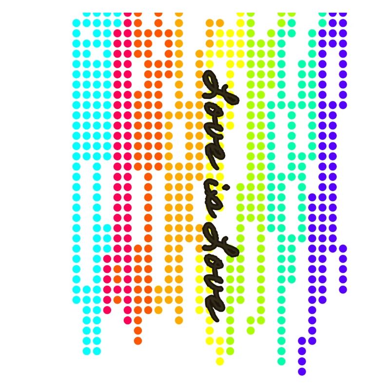 love is love,LGBT,Regenbogen,bunt,Punkte