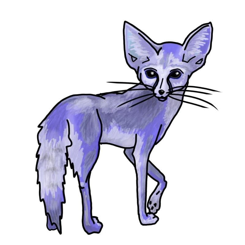 Magischer Wüstenfuchs, Blau