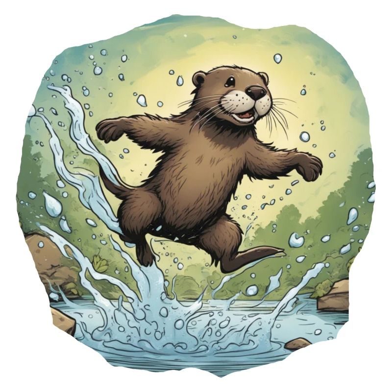 Kleiner Otter planscht