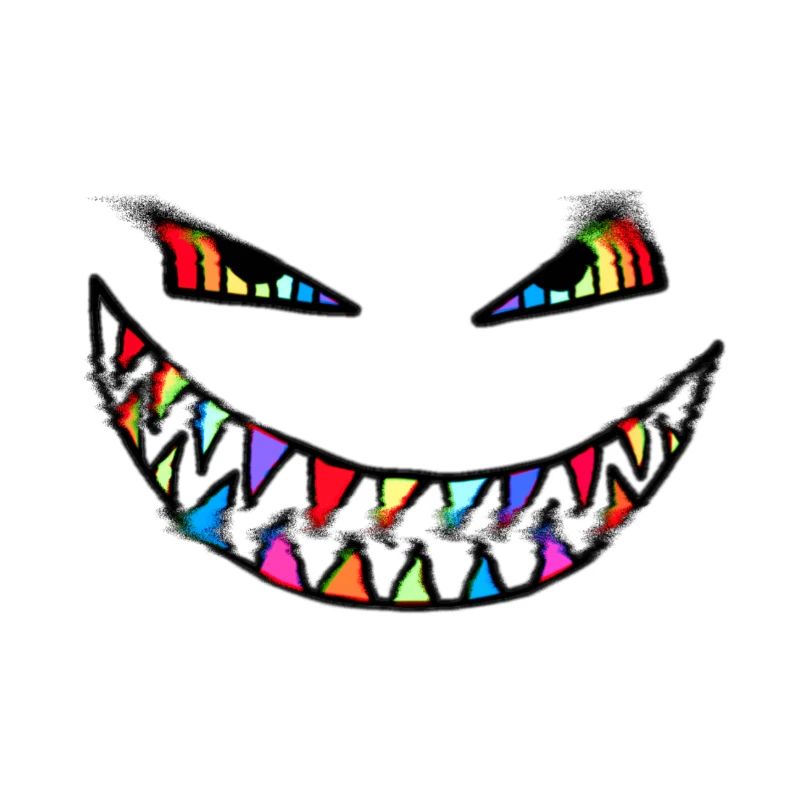 Rainbow Monster Shark Teeth Regenbogen Farben
