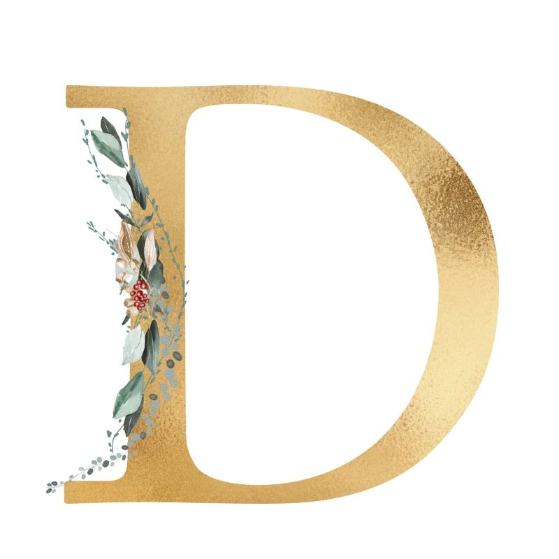 Personalisierbar Monogramm D