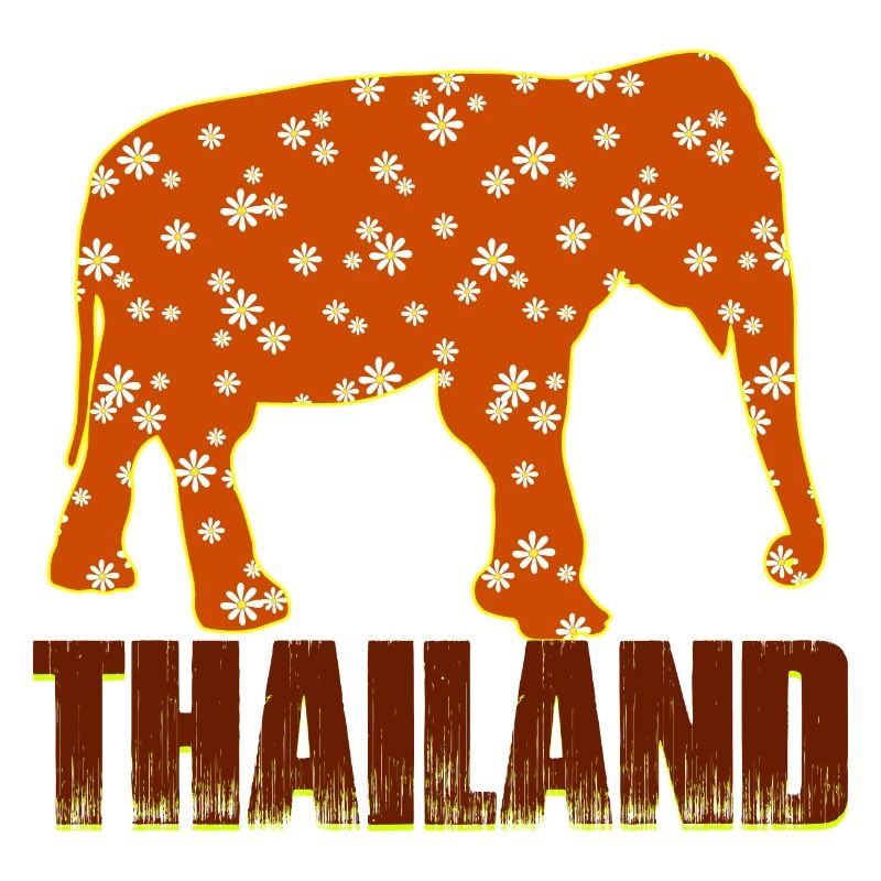 Thaïlande Éléphant coloré