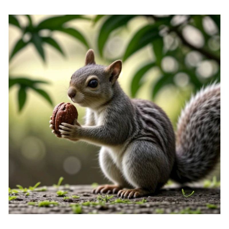 Squirrel with nut - Eichhörnchen mit Nuss