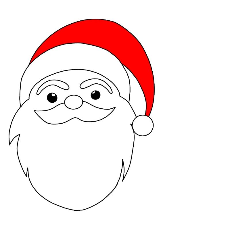 Weihnachtsmann Linienkunst