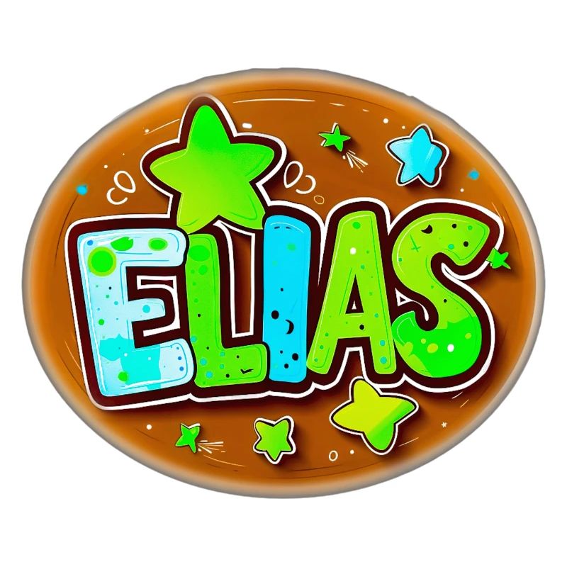 Name Elias blau/grün