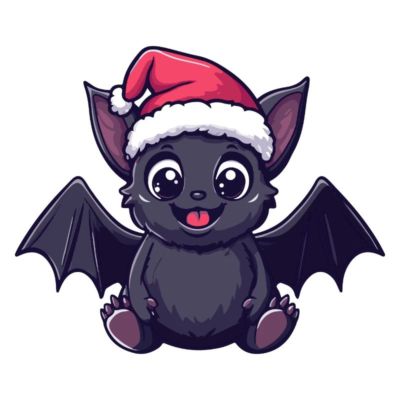 Chauve-souris Noël mignon