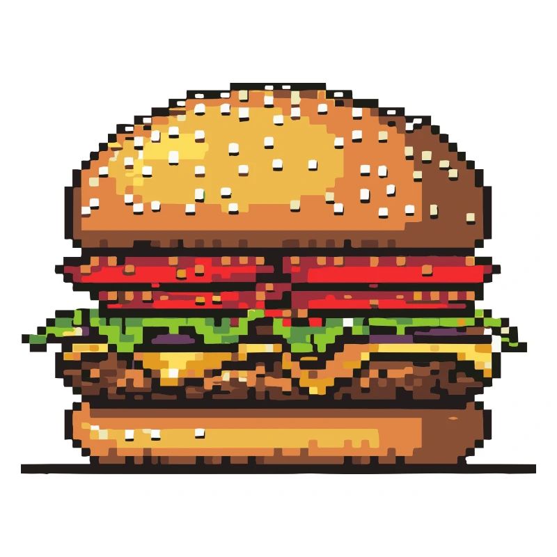 Burger Pixel Gamer