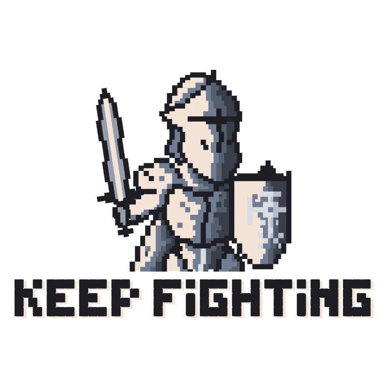 Chevalier Pixel Art - Keep Fighting