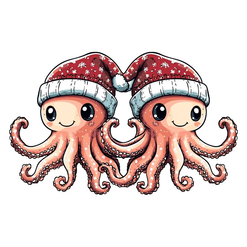 Oktopus Weihnachten Team