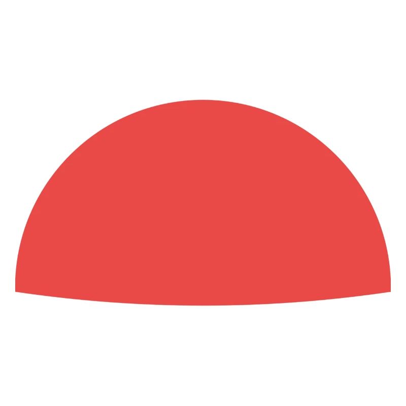 Clip - semicircle red