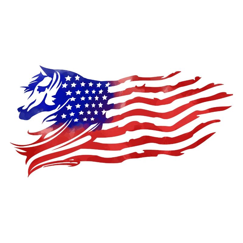 DRAPEAU AVEC CHEVAL
