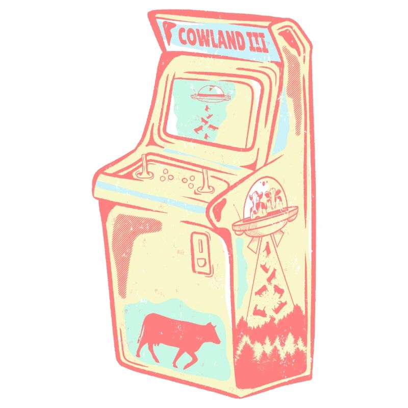 Retro Arcade Alien Kuh